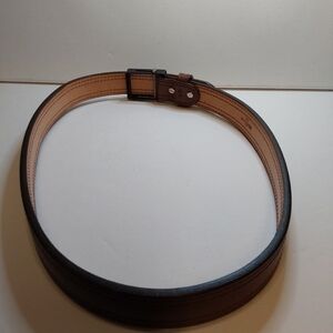 A.G Higdon Brown Leather Tactical Belt With Silver Buckle Size 40